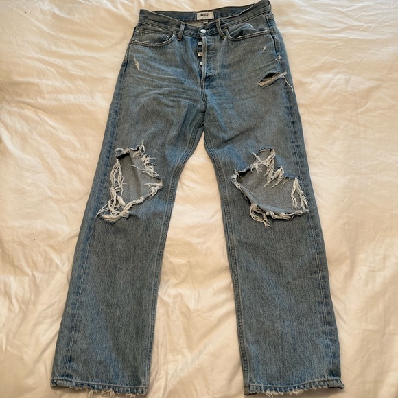 Agolde Distressed Jeans Size 27🦋 - Picture 1 of 6